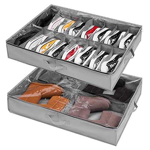 Organizador Sapatos 2 Pcs com Janela Transparente VAESIDA - Organizadores e sapateiras - 2 pcs, janela transparente, prateleiras, suporte inferior
