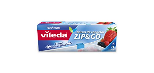Saco para Congelar VILEDA One Zip (1 L) Vileda - Cozinha & sala de jantar - 1 l, fácil de usar, lavável, tampa fechada
