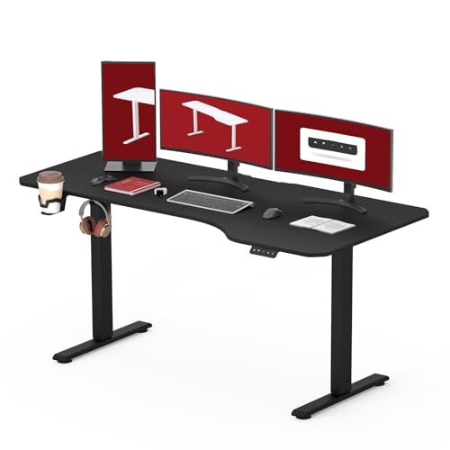 Secretária SANODESK QS1 160x75 cm Preto SANODESK - Mobiliário de escritório - 160x75 cm, madeira natural, portas de deslize, preto