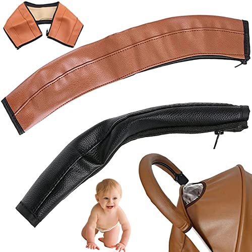 Cobertura de Manípulo para Carrinho 2 Unidades dcas - Móveis para bebês e crianças pequenas - PU, 51x11 cm, preto, castanho