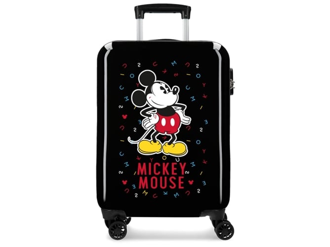 Mala de Cabine DISNEY Mickey Letras (55 cm) Disney (DIYL9) - Malas - disney, mickey mouse, 55 cm, compartimento central