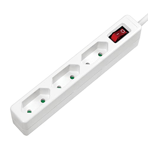 Extensão Elétrica LOGILINK LPS230 (3 Tomadas - Tipo F - Branco) Logilink - Fios e cabos elétricos - extensão elétrica, 3 tomadas, proteção para crianças, 15 metros