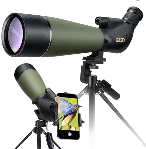 Gosky Optics Bak4 Binoculars with Tripod and Case Gosky - Telescópios - baK-4, prismas azuis-verdes, multicóatado, objetiva grande