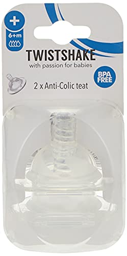 Tetina TWISTSHAKE Anti-Colico Plus (6 meses) Twistshake - Bicos e forros para mamadeiras de bebê - anti-cólico, 6 meses, coordenação, bebés