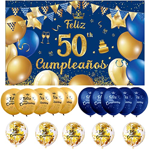 Kit de Decoração para Festas (1+15) 50 Aniversário jenich - Kits de festa - decoração, festas, 50 anos