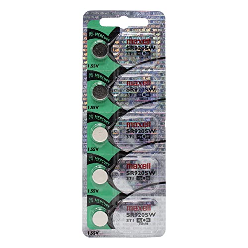Pilhas MAXELL Oxidada Sr-920Sw (371) (5 unidades) Maxell - Baterias de uso geral - 9V, alcalino, 900 mAh, 5 unidades