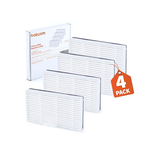 Filtro de pó e acessório de robô aspirador BAKUUM 4 Filtros BAKUUM - Acessórios de aspirador - 4 filtros, hepa, escovilhas