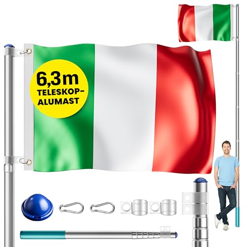 MONZANA Bandeira de madeira e alumínio com suporte Monzana - Bandeiras e cataventos - madeira, alumínio, suporte