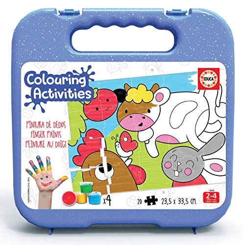 Jogo Educa Borrás Colorir con los dedos - Animales de la granja Educa Borrás - Jogos - animais, fazenda, bicos, tabuleiro