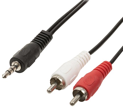 Cabo de Áudio VALUELINE (Jack 3.5mm - RCA - 3 m - Preto) Valueline - Cabos de áudio e vídeo - jack 3.5mm, RCA, 3 m, preto