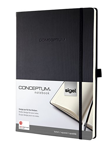 Caderno SIGEL Conceptum Preto e Bege (A4) Sigel - Cadernos e bloco de notas - a4, polipropileno, adesivos, fita elástica