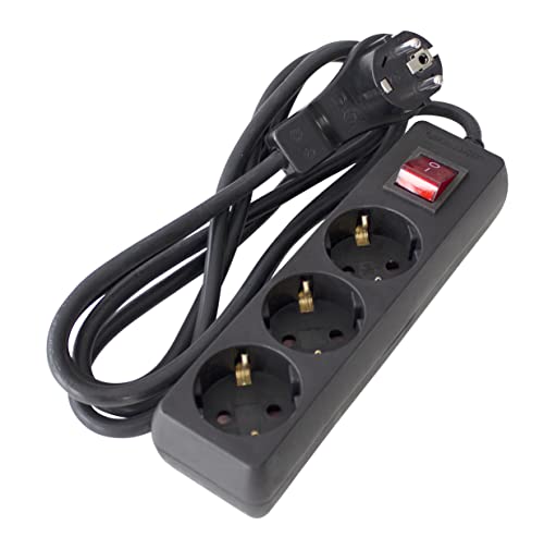 Extensão Elétrica SCHWABE 11392 (3 Tomadas) as - Schwabe - Fios e cabos elétricos - interruptor, 3 tomas, proteção infantil, 2 metros