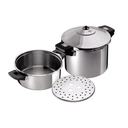 Panela com Varas KÜHN RIKON DUROMATIC (Aço inoxidável - 6 L) KUHN RIKON - Utensílios de cozinha - 6 L, aço inoxidável