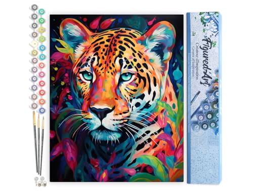 Painel FIGURED'ART Leopardo (40 x 50 cm) Figured'Art - Materiais de arte e artesanato - leopardo, 40 x 50 cm