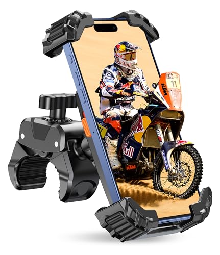 Suporte EOIWUY para Smartphone em Motocicleta EOIWUY - Suportes para telemóveis - universal, aço inoxidável, preto e cinzento, 100g