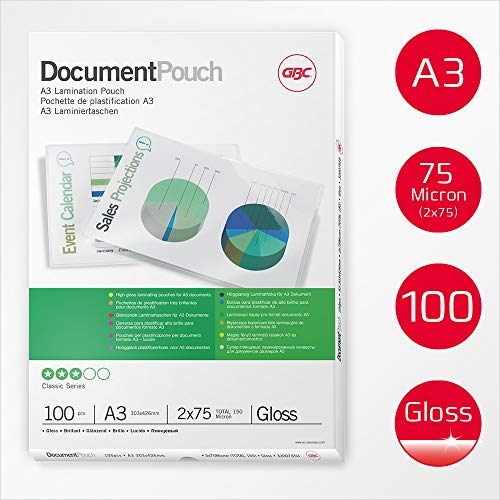 Bolsa para Plastificar GBC 3200745 (A3 - 320 x 426 mm) GBC - Filme de laminação, pochetes e folhas - bolsa, plastificar, gbc, a3
