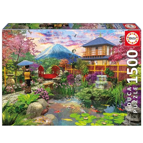 Puzzle EDUCA BORRAS Japanese Garden (Idade Mínima: 12 Anos - 1500 Peças) Educa Borrás - Quebra-cabeças - puzzle, cartão, fixação à parede, 1500 peças