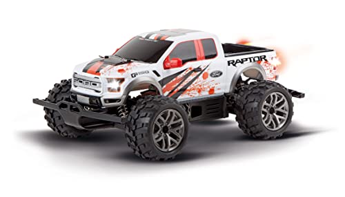 Carro Telecomandado RC FORD F-150 RAPTOR Carrera - Carros e caminhões de controle remoto - telecomandado, Ford F-150 Raptor, 2 pilhas AA, 50 km/h, freio, luzes