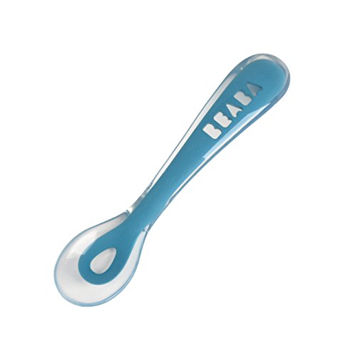 BÉABA Silicone Blue Spoon (0.5 Years) Beaba - Talheres - silicone, 0.5 anos, ergonómica, fácil lavagem