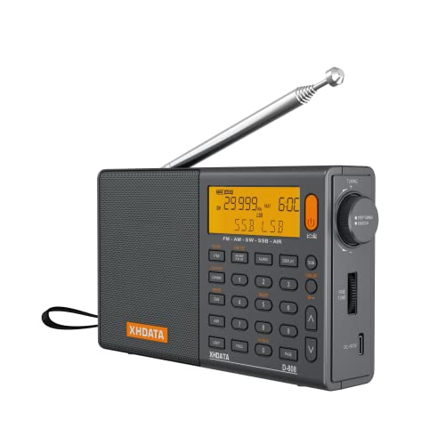 Rádio XHDATA D-808 (Digital - Preto e Cinzento) XHDATA - Radios - digital, sintonizador analógico, 87,5-108 MHz, 2 w