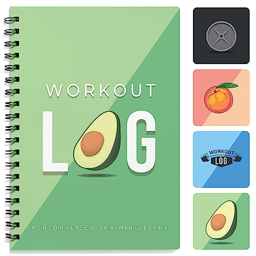 Caderno de Fitness e Planejamento de Exercícios WORKOUT LOG GYM Workout Log Gym - Calendários, organizadores e planejadores - fitness, planejamento, exercícios, 100 páginas