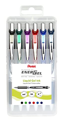 Esferográfica PENTEL Energel BL77-6 (Multicor - Borracha) Pentel - Canetas - multicor, borracha, traço médio, 0,5 mm