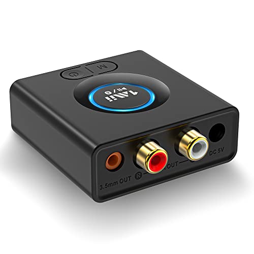 Receptor Bluetooth 1Mii BT-REC-01 | Preto 1Mii - Acessórios para receptores de áudio e vídeo - bluetooth 5.0, receber áudio, RCA, jack aux, bateria 12h