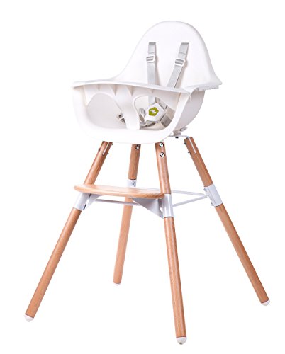 Cadeira de Alimentação CHILDWOOD Evolu 2 (Branco) CHILDWOOD - Cadeiras altas e assentos elevatórios - ajustável, barra de segurança, assento acolchoado, até 6 anos