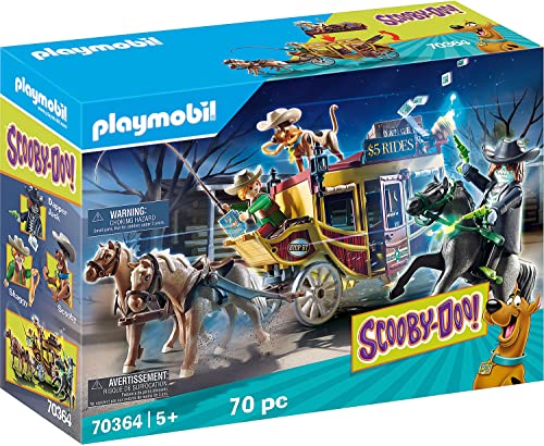 Conjunto de Brinquedos PLAYMOBIL Scooby-Doo! PLAYMOBIL - Conjuntos de brinquedos - scooby-doo, sammy, fantasma far oeste, carruagem, três cavalos