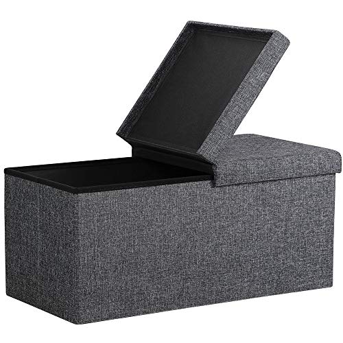 Banco de Arrumação BAÚL GRIS (80 x 40 x 40 cm) Casaria - Recipientes de armazenamento doméstico - 80x40x40 cm, arrumação, gris