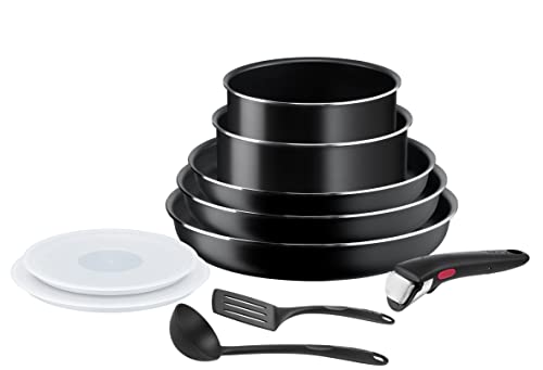 Conjunto de Panelas Tefal Ingenio Easy On | Aço inoxidável Groupe Seb - Conjuntos de panelas - 5 peças, 2,4 cm, antiaderente, forno