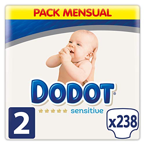 Fraldas DODOT Sensitive (Tamanho 2 - 238 Unidades) DODOT - Roupa interior - tamanho 2, 238 unidades, sensitive