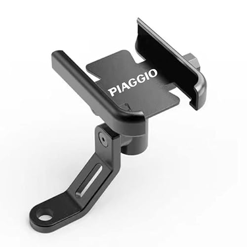Suporte para GPS LCFZdq com Fonesco (Piaggio) LCFZDQ - Acessórios para telemóveis - alumínio, cnc, preto, prateado, piaggio