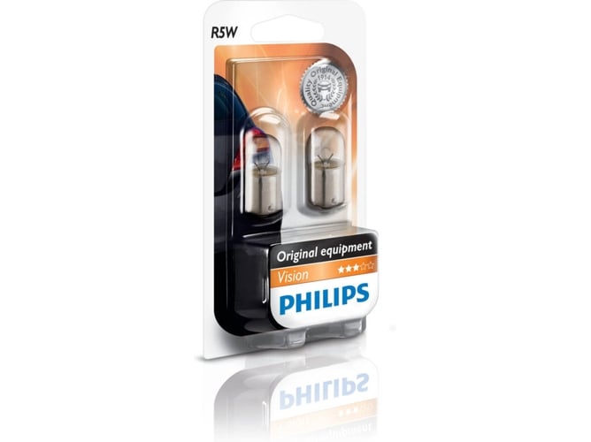 Lâmpada PHILIPS VISION 12821B2 (NÃO ELEGIVEL) Philips - Iluminação de veículo a motor - r5w, resistente à água