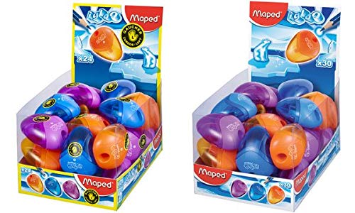Caneta MAPED 322-0000 (Laranja - Metal) Maped - Afia-lápis - ergonómica, depósito, igloo, pessoas zurdas