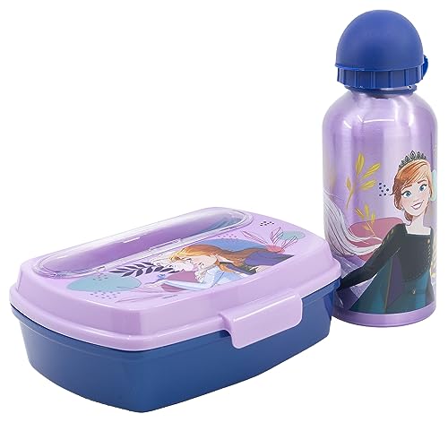 Lancheira DISNEY Frozen (Alumínio - Transparente) Stor - Lancheiras e sacos - alumínio, transparente, 300ml, compartimento