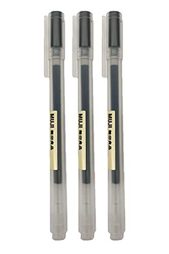 Caneta Feltro MUJI Gel Black 0.5mm Pack of 3 Muji - Canetas - caneta, feltro, preto, ponta 0.5mm