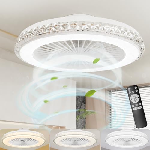 Ventoinha de Teto com Luz TUKROOL 18W | 10W | Branco Tukrool - Ventiladores de teto - 18W, luz, branco