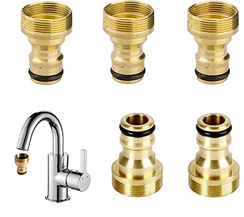 Conjunto 5 Unidades Lushly Latão (Recondicionado Como Novo) Lushyp - Acessórios e válvulas para mangueira de jardim - cobre, jardim, banho, conectores