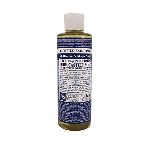 Dr. Bronner's Sapão de Menta Orgânica Pure Castile 237Ml DR BRONNER`S MAGIC SOAP - Desinfetantes de mãos e toalhetes - sapao, menta, orgânico, castilo