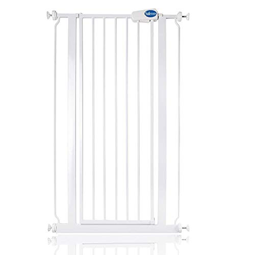 Porta de Segurança SAFETOTS Metal com Ajuste de Pressão (Branco) Safetots - Móveis para bebês e crianças pequenas - segurança, ajuste de pressão, duplo bloqueio, altura ajustável