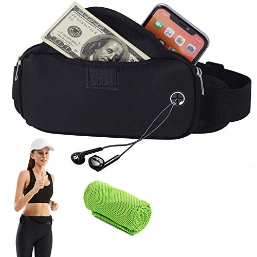 Bolsa de Corrida BELT Cinto (Preto - Poliéster) Moliwen - Bolsas de cintura - preto, poliéster