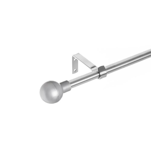 Barreira de Cortina Extensível 160-300 Cm 2 Escuadras e 2 Terminais Prateados Metal e Plástico Abs LOLAhome - Varões para cortinas e draperies - extensível, 160-300 cm, metal, plástico