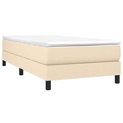 Sommier VIDAXL com Estrutura de Madeira (Creme - 80 x 190 cm) vidaXL - Conjuntos de móveis - estrutura madeira, creme, 80x190 cm