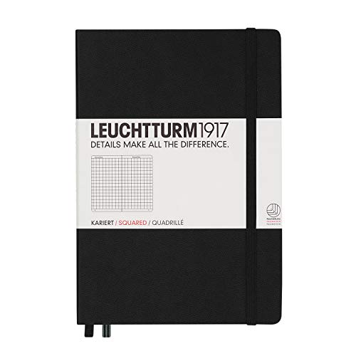 Caderno LEUCHTTURM1917 Medium Preto A5 (24.8x15.2cm) LEUCHTTURM1917 - Cadernos e bloco de notas - A5, preto, 24.8x15.2cm