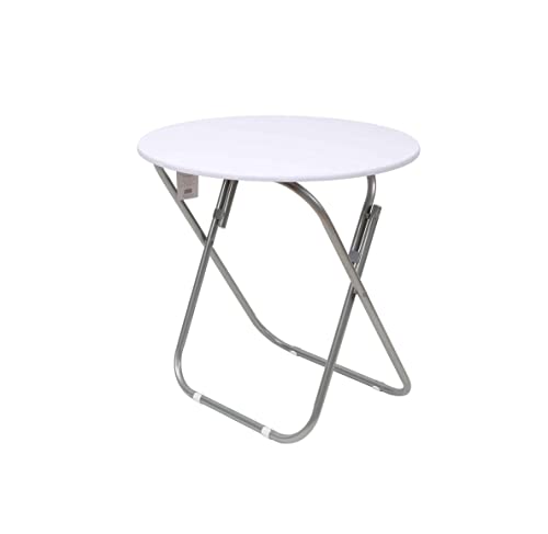 Mesa de Campismo LA BOLATA Alumínio Dobrável Branco Diâmetro 70x70cm La bolata - Móveis de exterior - alumínio, dobrável, branco, diâmetro 70x70cm
