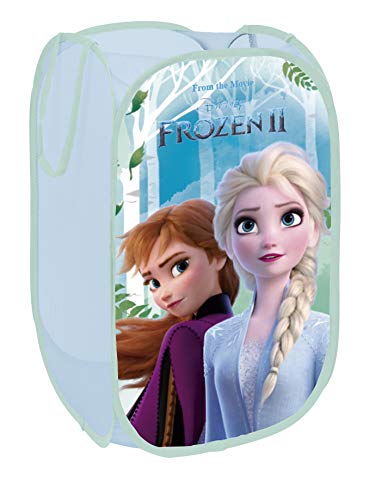 Cesto de Arrumação SUPERDIVER Frozen (Branco - 58 x 36 x 36 cm) superdiver - Cestos de roupa - prático, tecido resistente, 58 x 36 x 36 cm, aberto fechado
