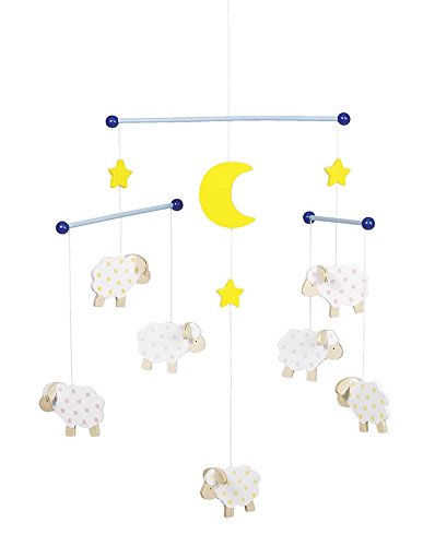 Conjunto de 11 peças de madeira para crianças JBM MOBILE Goki - Móbiles para bebê - 11 peças, madeira, móveis de brinquedo, ovejas