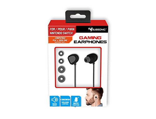 Auriculares com Microfone SUBSONIC 360016 SUBSONIC - Fones de ouvido e headsets - auriculares, microfone, subsonic, nintendo switch, gaming, silicone