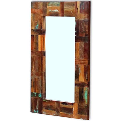 Espelho de Parede VidaXL | 80 x 50 cm - Madeira e Vidro vidaXL - Conjuntos de móveis - espelho, parede, vidaxl, 80x50cm, madeira, vidro